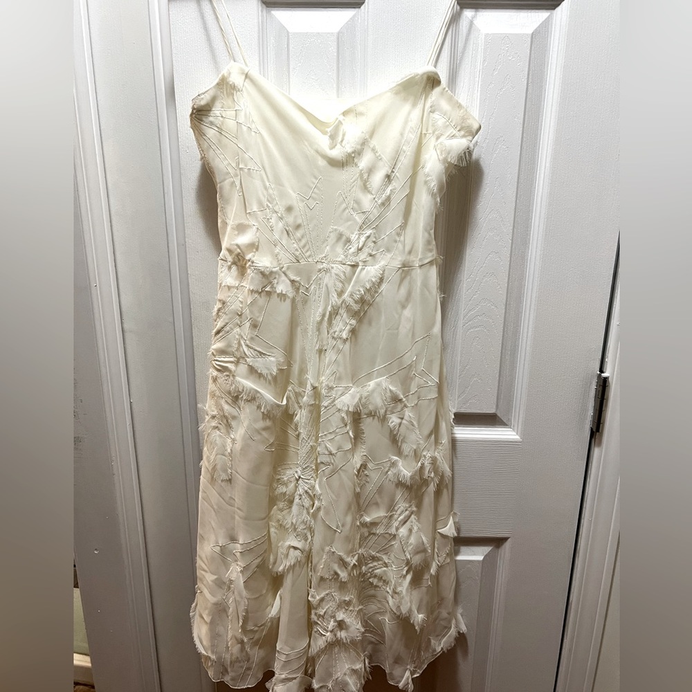 Sweet off white midi dress spaghetti straps
